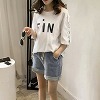 FiN ワンポイント英字 ロゴ半袖Tシャツ M ホワイト